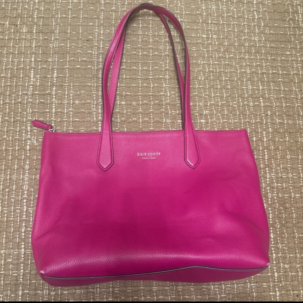 Kate Spade Fuchsia Leather Tote